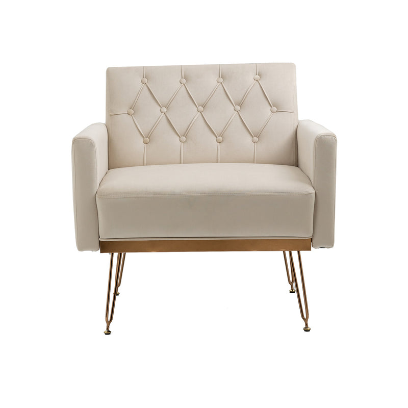 Accent Chair, leisure single sofa with Rose Golden feet