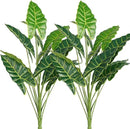Melorca&Guilla Artificial Plants 2PCS 30“ Fake Taro Plants,Large Faux Plant,Artificial Grass Greenery Shrubs Bushes for Garden Porch Window Box Shop Office Home Décor by CozyNest Decor