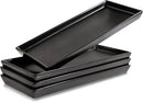 Home Beets Matte Black Ceramic Serving Platters (14 x 6 Inch Rectangle Plates) Serving Dishes for Entertaining, Food, Appetizers, Desserts, Cheese Board, Charcuterie, Sushi - Set of 4 Party Trays by CozyNest Decor