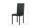 Metal Frame Dining Seats (Set of 4) - Black by HouseOfZazla