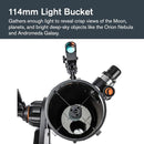 Celestron StarSense Explorer 114AZ App-Enabled Telescope – 114mm Tabletop Dobsonian with Smartphone Dock & StarSense App – iPhone & Android Compatible – Easy-to-Use for Beginners by TinyTreasures Baby Boutique