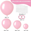 RUBFAC 129pcs Pastel Pink Balloons Different Sizes 18 12 10 5 Inches for Garland Arch, Light Pink Balloons for Birthday Valentine's Day Baby Shower Gender Reveal Wedding Party Decoration by TinyTreasures Baby Boutique