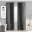 MIULEE Back Tab Grey Blackout Curtains 90 Inch Long 2 Panels Set for Living Room Bedroom Privacy, Rod Pocket/Pinch Pleated Thermal Insulated Room Darkening Light Blocking Curtains, 52 x 90 Inch by TinyTreasures Baby Boutique
