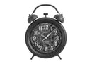 Clocks, 12' Round, Gear Mechanism, Table Clock, Black, Transitional