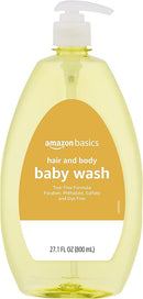 Amazon Basics Tear-Free Baby Hair and Body Wash, 27.1 Fluid Ounce, Lightly Scented, 1-Pack (Previously Solimo) by TinyTreasures Baby Boutique