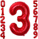 GOER Red Foil Balloons Number 1,Huge Number Balloons for 3rd Birthday Party Supplies Anniversary Decorations (3 pcs,42 inch,32 inch,16inch) by TinyTreasures Baby Boutique