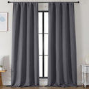 Simplebrand Ava Grey Blackout Curtains for Bedroom 96 Inches Long 2 Panels, Solid Thermal Insulated, Energy Saving Living Room Window Treatment Curtains Blackout Drapes, W50 x L96 Inch, Grey by TinyTreasures Baby Boutique