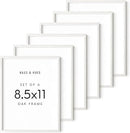 HAUS AND HUES Standalone White Oak Frame Set of 6-8.5x11 by CozyNest Decor