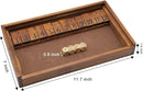 Juegoal Shut The Box Wooden Board Dice Game with 12 Numbers and Lid for Kids Adults Families, 2 Players and Up by TinyTreasures Baby Boutique