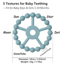 3 Pack Ring Teether Baby Infant Toys, Baby Essentials, Silicone Teething Ring Toys for Babies 0-6 Months, Seposeve Toddler Teethers 6-12 Months 12-24 Months, Infant Teething Relief, Green Blue White by TinyTreasures Baby Boutique