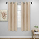 Easy-Going Blackout Curtains for Bedroom, Solid Thermal Insulated Grommet and Noise Reduction Window Drapes, Room Darkening Curtains for Living Room, 2 Panels (34x63 in, Beige) by CozyNest Decor