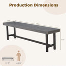 AVAWING Outdoor Wood Benches Set of 2, 63" Patio Wooden Picnic Bench for 6 Persons, Rectangular Bench for Porch, Balcony and Deck,Grey by CozyNest Decor