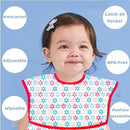 Baby bibs Waterproof Toddler bib - Feeding bib with Pocket for Infant Boy Girl Washable 6-36M by TinyTreasures Baby Boutique