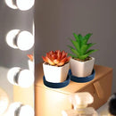 Ceramic Plant Saucer Plant Pot Tray 2 Pack 4.7 6 7 8 9 10 12 13 15 inch Blue, Planter Water Drip Trays for Plant Saucers Indoors, Thick Durable Sturdy Flower Pot Saucers for Glazing Pots Base by GreenHaven Gardens