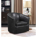 Tournefeuille - Swivel Armchair With Barrel Back Design And Sloping Armrests - Brown by HouseOfZazla
