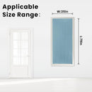 Self Adhesive Curtains, Black Out Shade for Window, Blackout Fabric Temporary Window Coverings Easy to Hang Curtains No Rod Needed, Use for Bedroom, Room, Kitchen, 35" W X 79" L, Lake Blue, 1 Panel by TinyTreasures Baby Boutique