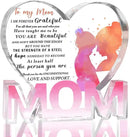 Mothers Day Gifts Best Mom Gifts -Gifts for Mom from Daughter Son - Best Mom Ever Gifts Unique Mother Birthday Acrylic Heart-Shaped Plaque Desk Decorations Present for Mom Christmas Anniversary by CozyNest Decor