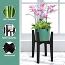 Plant Stand Indoor, Bamboo Plant Shelf, Adjustable Corner Plants Flower Holders Single Floor Plant Stand, Fits 8 to 12 Inches Pots,(Pot & Plant Not Included)(Black) by GreenHaven Gardens