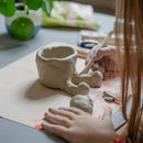 Sculpd - The Original Kids Pottery Kit, Air-Dry Clay Starter Kit for Kids Age 4 to 6, Air Dry Clay with 5 Colour Paint Set, Paintbrushes, Pottery Tools, Sponge and Step-by-Step Guide by TinyTreasures Baby Boutique