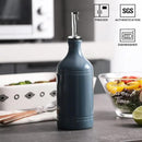 Sweejar Ceramic Olive Oil Dispenser Bottle, Opaque Oil Cruet Protects Oil to Reduce Oxidation, Suitable for Storage Oil, Vinegar, Coffee Syrups & Other Liquids, Pack of 1, 15.5 Fl Oz (Fog Blue) by CozyNest Decor