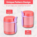 10oz Soup Thermo for Hot Food Kids,Lunch Thermo Kids Food Jar with Spoon Hot Insulated Food Containers,Leak Proof Stainless Steel Wide Mouth Lunch Food Thermo Jar for School(Pink) by TinyTreasures Baby Boutique