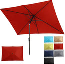 SUNVIVI OUTDOOR Patio Umbrella, 6.5' x 10' Rectangular Patio Umbrella, Metal Pole Square Outdoor Umbrella with Crank and Push Button Tilt, 6 Steel Ribs, Polyester Canopy by GreenHaven Gardens
