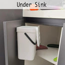 LALASTAR Compost Bin Indoor Kitchen Sealed, Hanging Small Trash Can with Lid Under Sink for Kitchen, Food Waste Bin for Countertop, Mountable Garbage Can for Bathroom, RV, 5L/1.3 Gal, White by GreenHaven Gardens