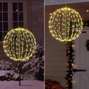 LIGHTSHARE 20IN 200LED Light Ball Yard Decoration Pathway Lights Sphere Light Fold Flat Metal Frame Indoor Outdoor Waterproof Garden Lights, Plug in by GreenHaven Gardens