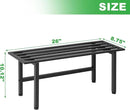 2 Pack Metal Plant Stand Outdoor Plant Shelf Indoor,1 Tier Heavy Duty Plant Stands for Multiple Plants,26" L x 10.12" H x 8.75" W,Black by GreenHaven Gardens