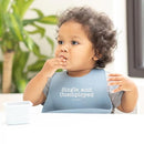 Baby Bib for Eating by Bella Tunno, Waterproof Silicone Bib with Large Food Catcher, Adjustable Fit for Babies 4-12 months & Toddlers 1-3 Years, Boys & Girls, Single and Unemployed by TinyTreasures Baby Boutique