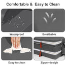 Toddler Booster Seat for Dining Table Kitchen Chair, Waterproof Non-Slip with Backrest & Adjustable Straps, Portable PU Travel Baby Kids Booster Seat Cushion by TinyTreasures Baby Boutique
