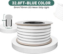 GZBtech Flexible LED Neon Rope Lights 33FT,AC 110-120V Waterproof Strip Light, 120 LEDs/M Cuttable Connectable Neon Lighting for Indoor Outdoor Home Decor/Commercial Building Use-Blue 10M by CozyNest Decor