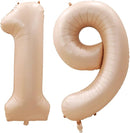 GOER Number 19 Balloons for 19th Birthday Sweet 19 Party Decorations,42 Inch Jumbo Foil Helium 91 Balloons for 91st Birthday Party Decoration (Caramel) by TinyTreasures Baby Boutique
