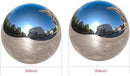 Nerien Gazing Ball, 3.9" Stainless Steel Garden Mirror Globe, Polished Ornament Sphere, Hollow Floating Reflective Hemisphere, for Home Outdoor Pond Housewarming Swimming Pool Decoration, Silver, 2pcs by GreenHaven Gardens