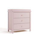 Graco Sasha 3-Drawer Chest with Changing Table Topper (Blush) – GREENGUARD Gold Certified, Nursery Bedroom Chest with Spacious Storage, Interlocking Drawer System, Pre-Installed Tracks by TinyTreasures Baby Boutique