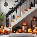 Lvydec 2 Pack Black Halloween Fall Maple Garland - 5.9ft/Piece Artificial Hanging Fall Leave Vines Garland Autumn Decor for Thanksgiving Home Wedding Party by CozyNest Decor