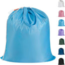 Polecasa Small Heavy Duty Laundry Bag with 130gsm Tear Resistant Fabric and Handles, Easy to Carry Durable Dirty Clothes Drawstring Bag, Perfect for College Dorm, Travel 21”x24”,Gulf Blue by TinyTreasures Baby Boutique