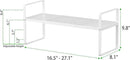 Expandable Cabinet Storage Shelf Stackable Organizer Rack for Kitchen Bathroom Pantry Spice Cupboard Coffee Countertop Home Office Desk Heavy Duty Nonslip White Small 1 Pack by CozyNest Decor