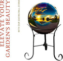 12" Tall Iron Gazing Ball Stand, Classic Stylelish Garden Hardware Metal holder for 8/10/12-Inch, Strong and Durable handmade Gazing Globe Display Stand Decoration for Outdoor, Home, Yards by GreenHaven Gardens