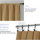 Simplebrand Ava Gold Blackout Curtains for Bedroom, 72 Inch Length 2 Panels Set, Thermal Insulated Privacy Rod Pocket Curtains for French Door, W40 x L72 Inch by TinyTreasures Baby Boutique