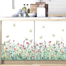 Set of 28x20 Inch Size Hello Spring Summer Window Cling Sticker Tulip, Flower and Butterfly Window Stickers, Spring and Summer Decor, Home, Shop, Party Window Glass Display Stickers (Floral) by CozyNest Decor