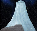 BCBYou Bed Canopy Mosquito Net with Fluorescent Stars Glow in Dark for Baby, Kids, and Adults, for Cover The Baby Crib, Kid Bed, Girls Bed Or Full Size Bed (Light Blue) by TinyTreasures Baby Boutique
