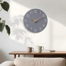Mosewa Wall Clock 8 Inch Gray Battery Operated Silent Non Ticking Simple Modern Wood Clock Decorative for Bedroom Living Room Kitchen Home Bathroom Office by CozyNest Decor