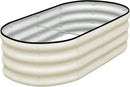 SnugNiture Galvanized Raised Garden Bed, 4x2x1ft Oval Metal Planter Box for Planting Outdoor Plants Vegetables