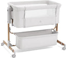3 in 1 Baby Bassinet, Rocking Bassinet, Bedside Bassinet, 6-Height Adjustable, Bassinet Bedside Sleeper, Bedside Bassient for Baby with Comfy Mattress, Breathable Mesh, Large Storage Basket by CozyNest Decor