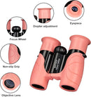 Pink Binoculars for Kids Ages 4-12, Durable & Lightweight Outdoor Telescope for Girls, Educational STEM Toy with Clear Vision, Adjustable Focus, Carry Bag (Perfect for Bird Watching, Camping, Travel) by TinyTreasures Baby Boutique