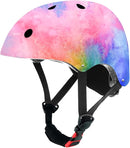 Adjustable Color Gradient Skateboard Helmet for 3-5-8-14+Ages【Toddler Kids Youth Adult】 Girls Boys Woman.Bike Helmet for Multi-Sports Cycling Bicycle Scooter Inline Roller Skate Rollerblading by TinyTreasures Baby Boutique
