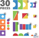 Large Building Foam Blocks for Toddlers – Giant Jumbo Big Building Blocks (30 Pieces) by TinyTreasures Baby Boutique