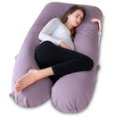 Meiz U Shaped Sleeping, Cooling 60‘’ Maternity Pillow for Pregnant Women with Jersey Cover, Purple by TinyTreasures Baby Boutique