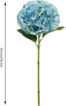 8Pcs Blue Fake Flowers Silk Hydrangea Artificial Flowers Bouquets Faux Hydrangea Stems for Home Table Centerpieces Wedding Party Decoration by CozyNest Decor